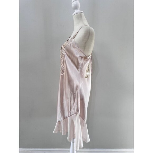 Vintage Linea Donatella Blush Pink Bridal Style Lace Chemise Nightgown medium - Picture 5 of 7